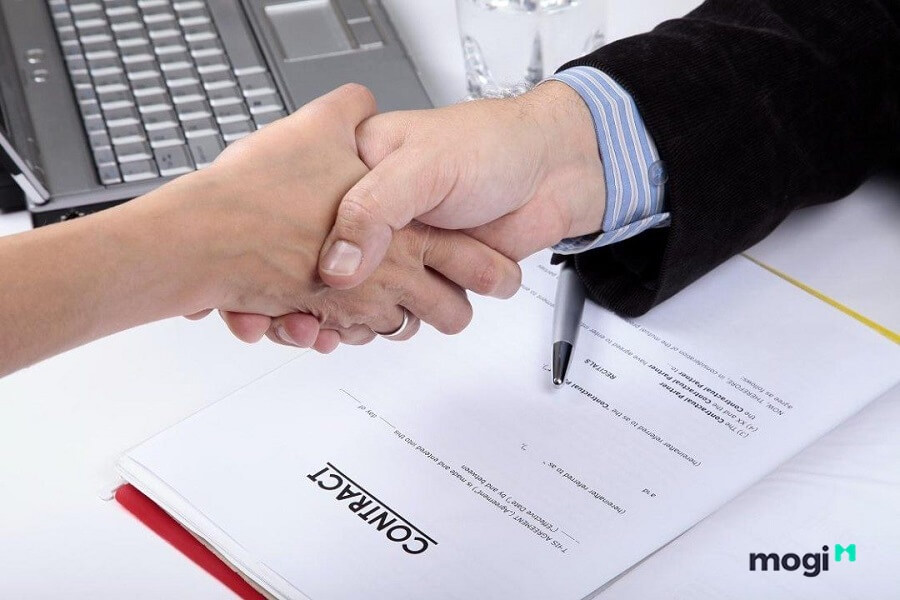 sau khi thương lượng đó là một bản hợp đồng rõ ràng, chi tiết.