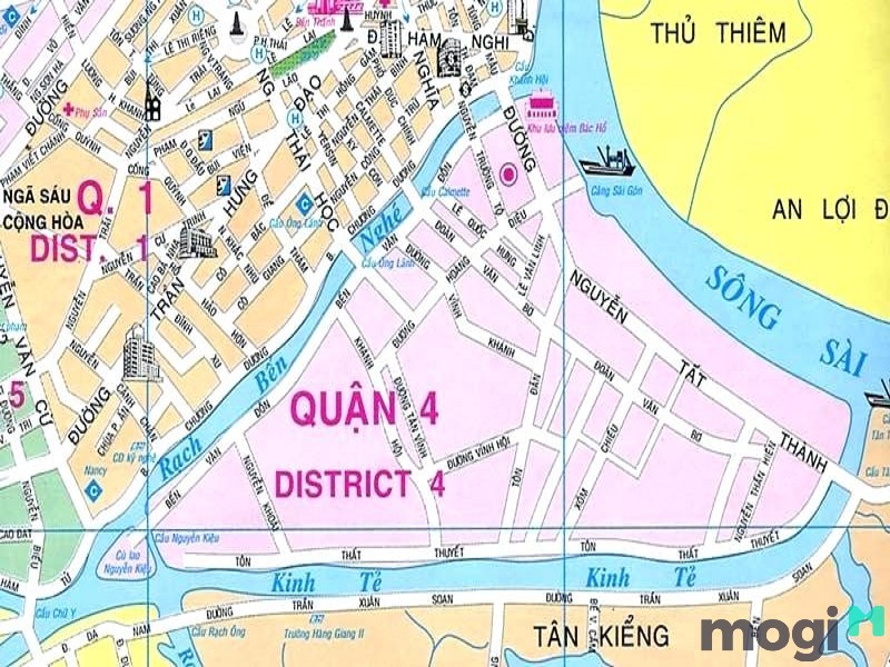 Quận 4 tọa lạc vị trí đắc địa