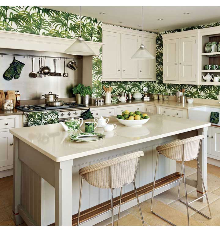 suoi am can bep nho voi phong cach noi that mien nhiet doi