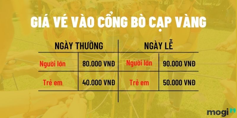 Có đặt vé online Bò Cạp Vàng hay không ?