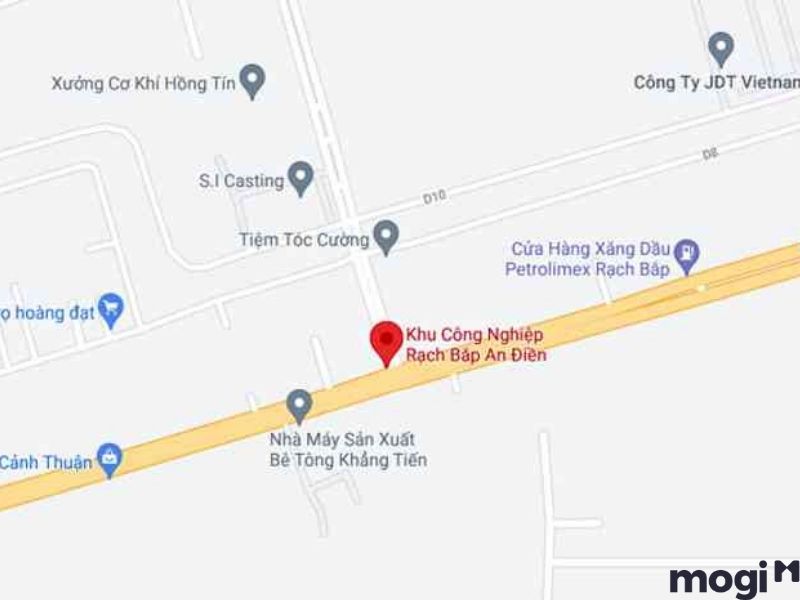 Vị trí khu công nghiệp Rạch Bắp