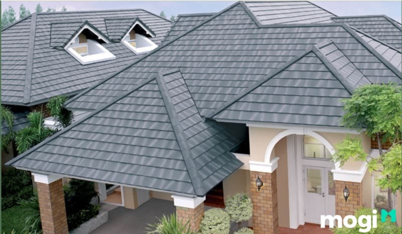 Nhà mái ngói dạng sóng.