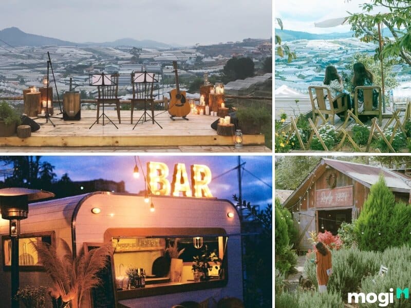 View ngoài trời của cà phê Túi Mơ To.