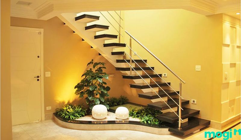 tiểu cảnh gầm cầu thang hiện đại