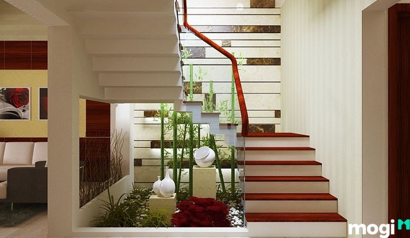 tiểu cảnh gầm cầu thang hiện đại