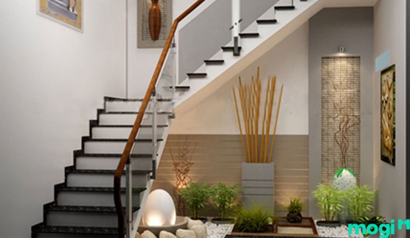 tiểu cảnh gầm cầu thang hiện đại
