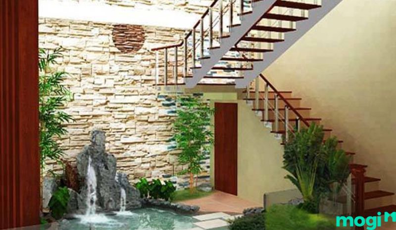 tiểu cảnh gầm cầu thang hiện đại