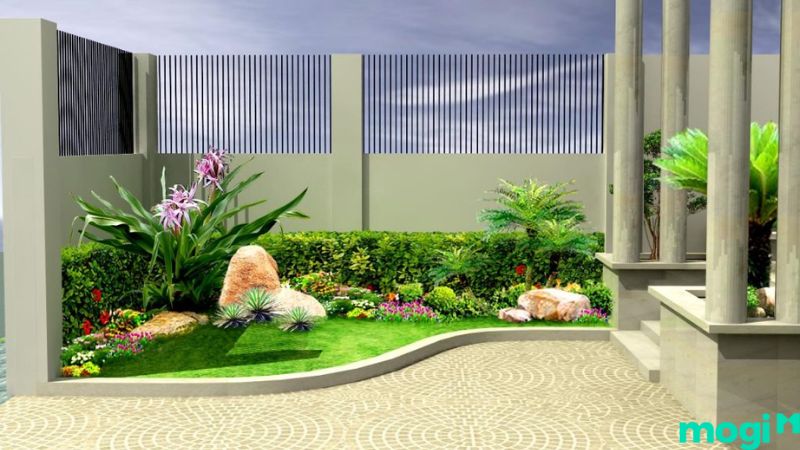 xây bồn hoa trước nhà