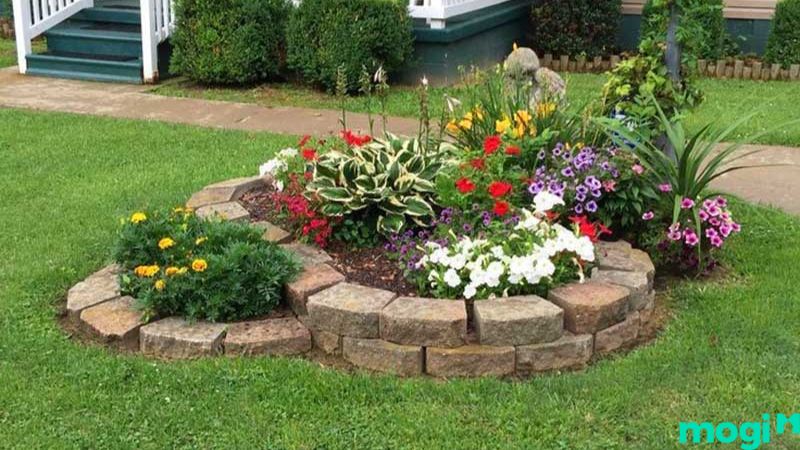 xây bồn hoa trước nhà