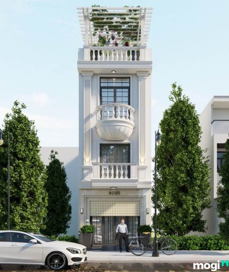 Nhà ống tân cổ điển là kiểu nhà hình chữ nhật