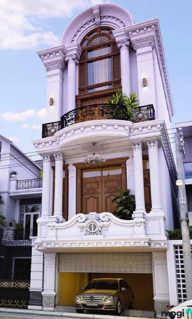 Thiết kế nhà 3 tầng phong cách Châu Âu.