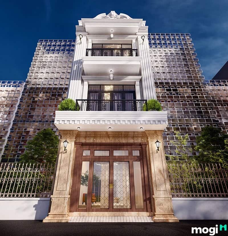 Nhà ống tân cổ điển kết hợp sân vườn