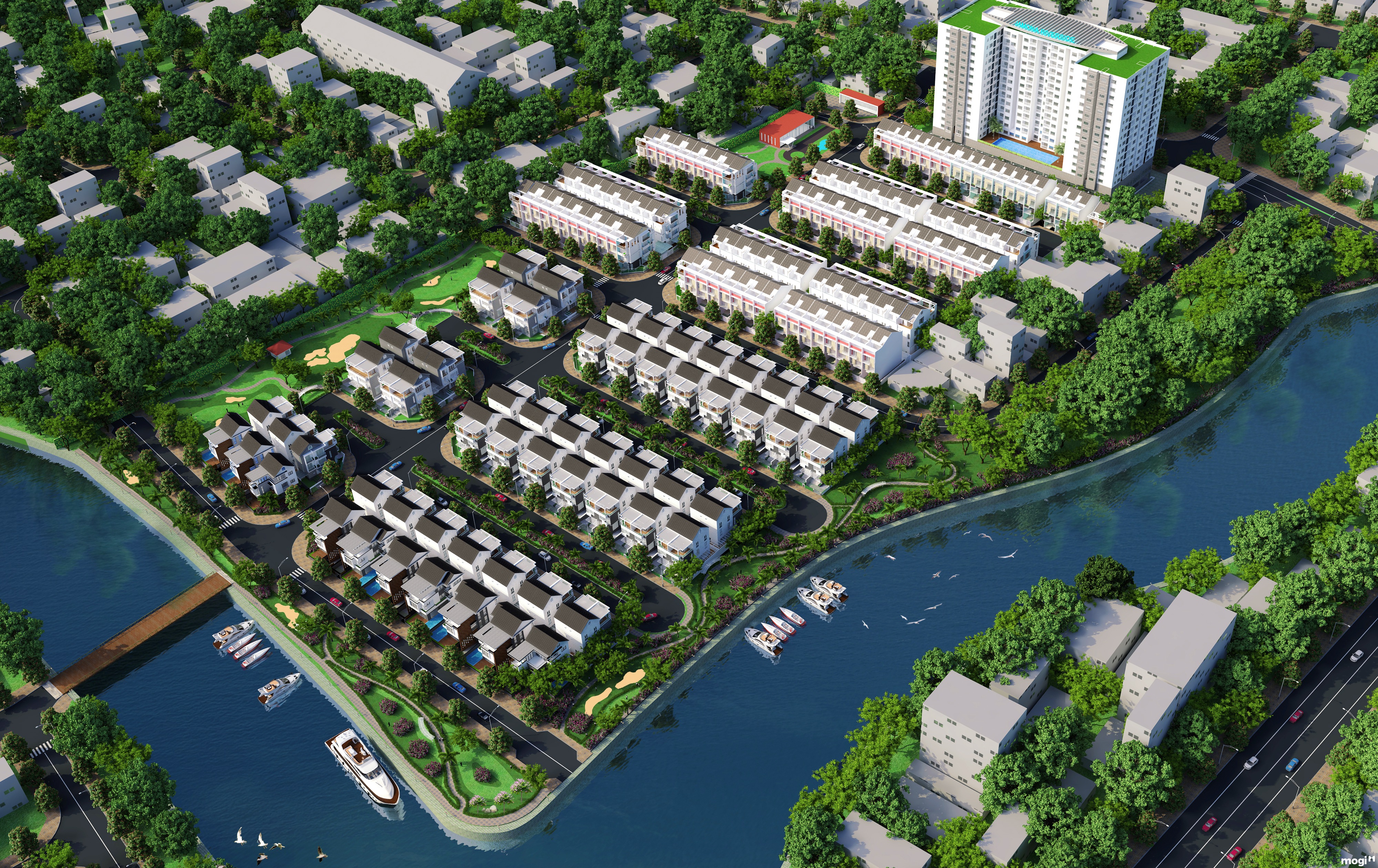 Long Biên với vị trí ven sông đắc địa