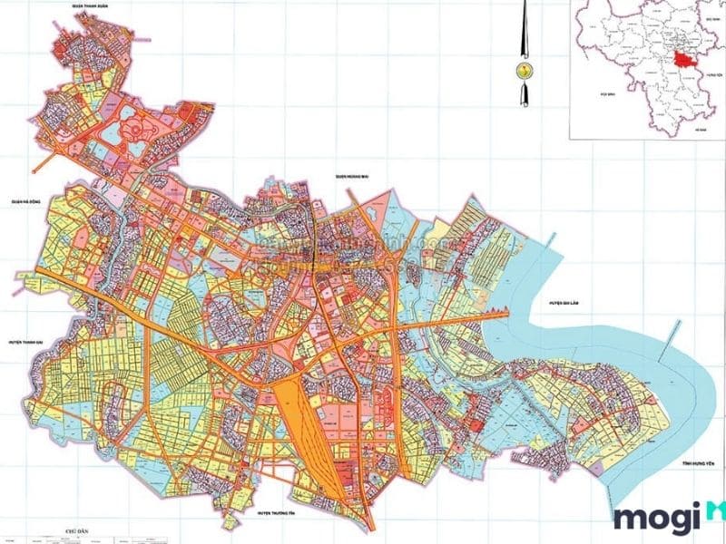 Bản đồ quy hoạch Hà Nội, huyện Thanh Trì