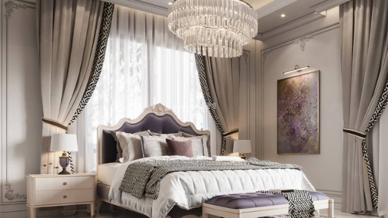 Phong cách tân cổ điển trong thiết kế phòng ngủ cho nữ