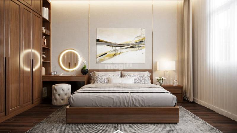 Phòng ngủ thiết kế đơn giản cho giới nữ