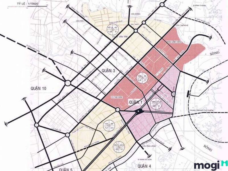 Bản đồ quy hoạch phát triển không gian quận 1 đến năm 2030