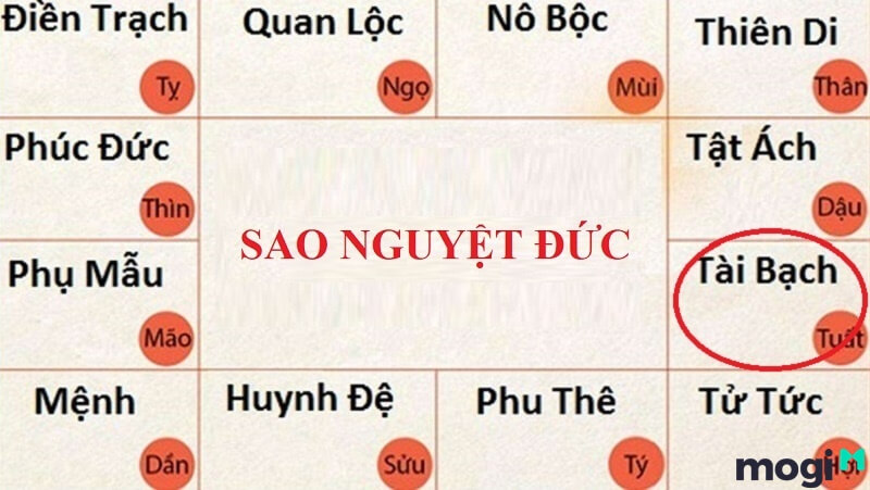 Sao Nguyệt Đức ở cung Tài Bạch
