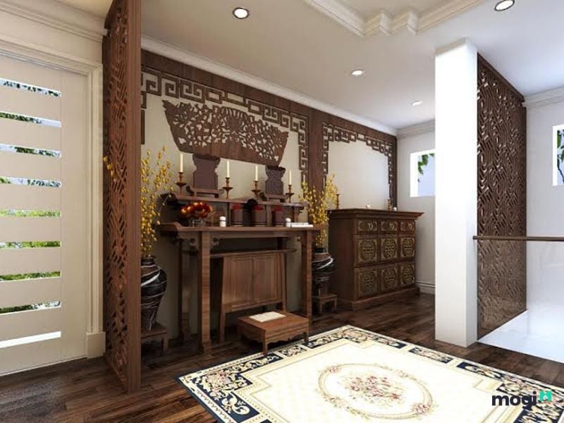 Vị trí đặt bàn thờ trong nhà cấp 4: Cách bố trí hợp phong thủy 11 Bài vị không đặt sát tường
