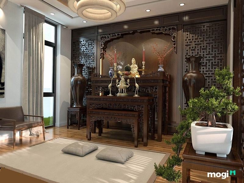 Vị trí đặt bàn thờ trong nhà cấp 4: Cách bố trí hợp phong thủy 12 Ánh sáng chiếu bàn thờ