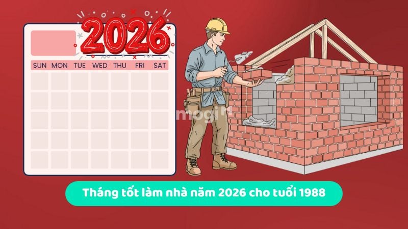 Tháng tốt làm nhà năm 2026 cho tuổi 1988