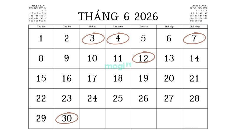 Ngày xấu nên tránh nhập trạch tháng 6 năm 2026