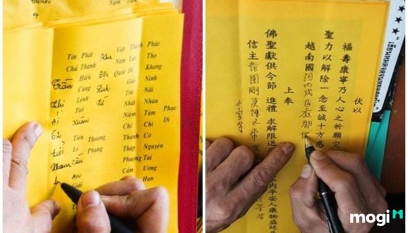 Thể thức sớ cầu bình an thường thấy