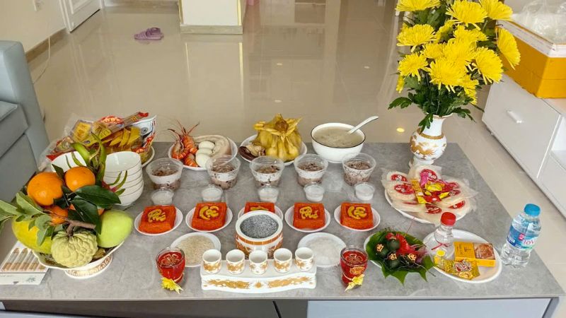 gia chủ có thể chuẩn bị mâm cúng chay hoặc mặn