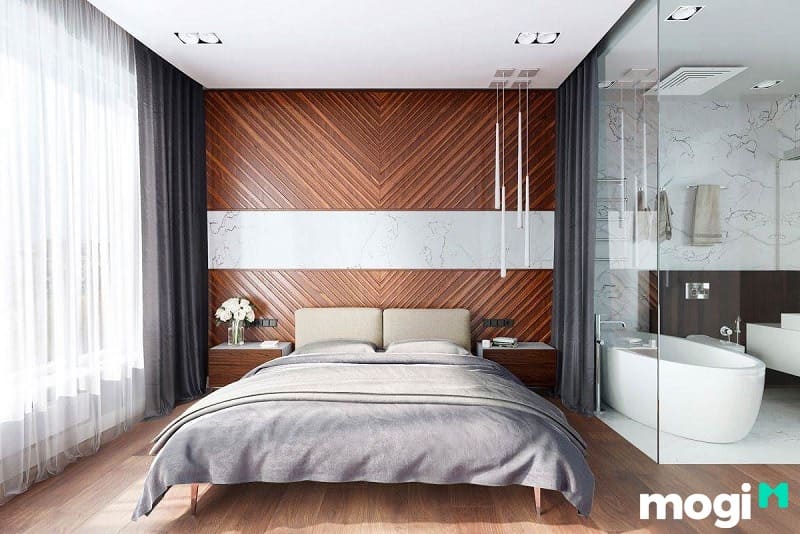 Bản vẽ phòng ngủ có toilet cho phòng ngủ 20m2 