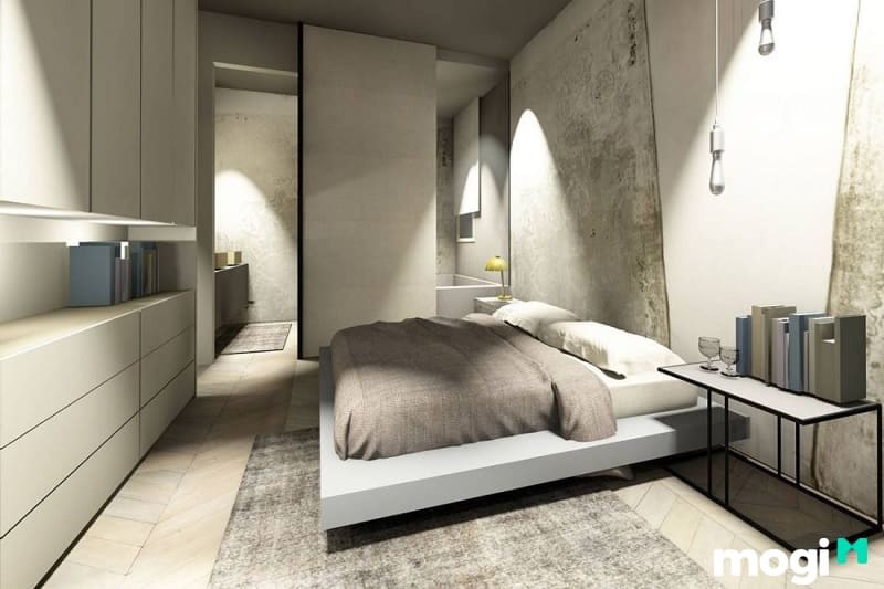 Bản vẽ phòng ngủ có toilet cho phòng ngủ 20m2 