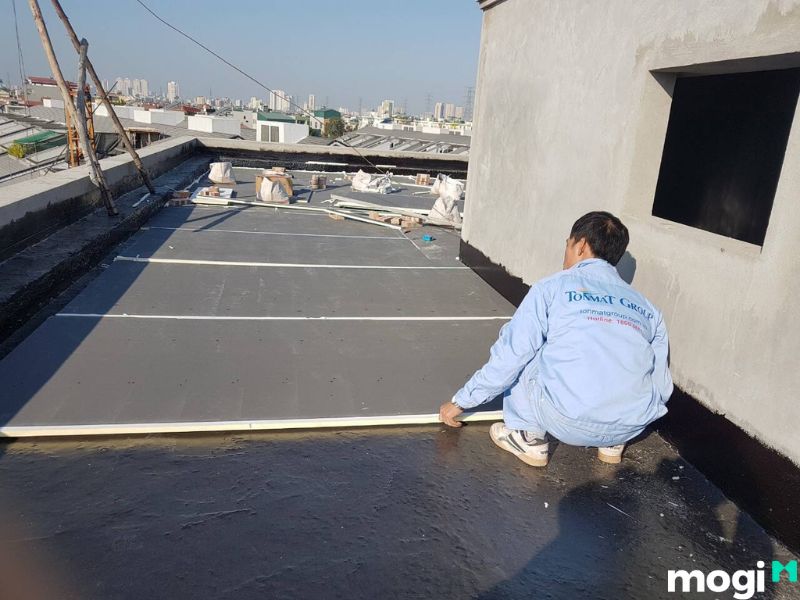 chống nóng sân thượng