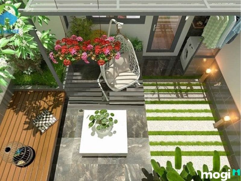 chống nóng sân thượng