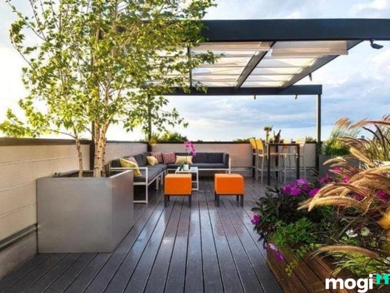 chống nóng sân thượng