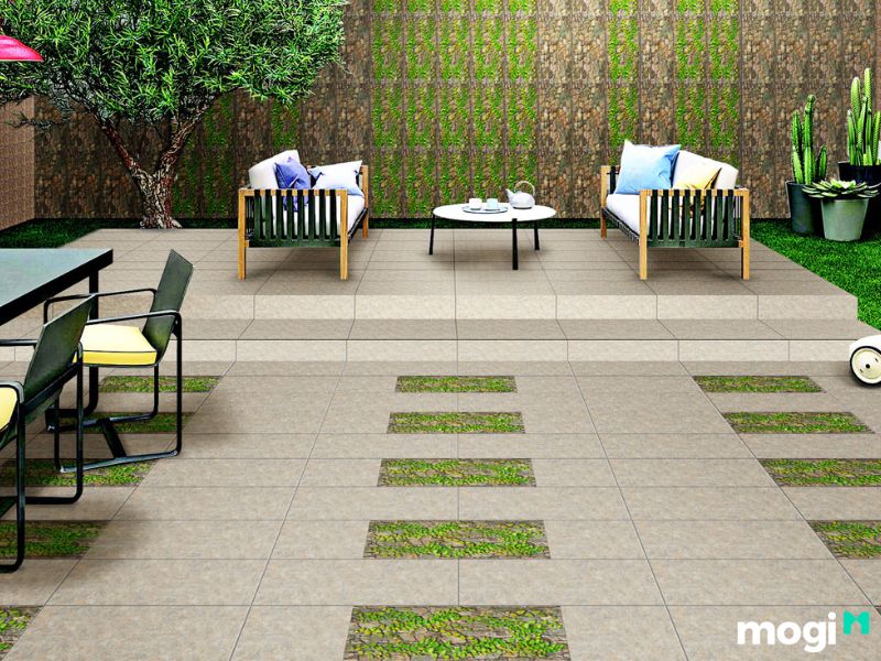 Gạch cỏ rất được ưa chuộng trong thiết kế