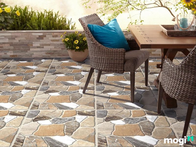 Gạch lát nền sân thượng hình sỏi