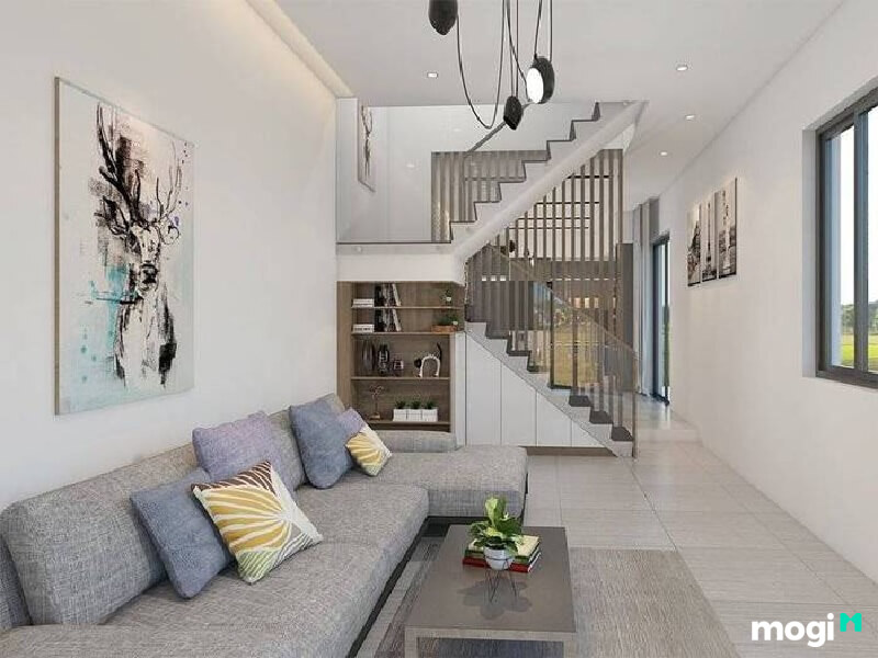 Thiết kế nội thất phòng khách mẫu nhà phố 2 tầng 5x15