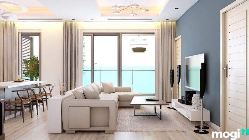 Mẫu thiết kế căn hộ 2 phòng ngủ 50m2 kiểu Hàn Quốc