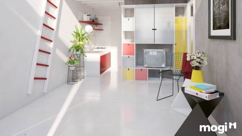 Mẫu thiết kế căn hộ mini 15m2 đơn giản