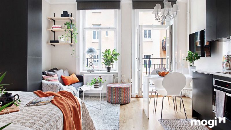 Mẫu thiết kế căn hộ mini 15m2 nội thất thông minh