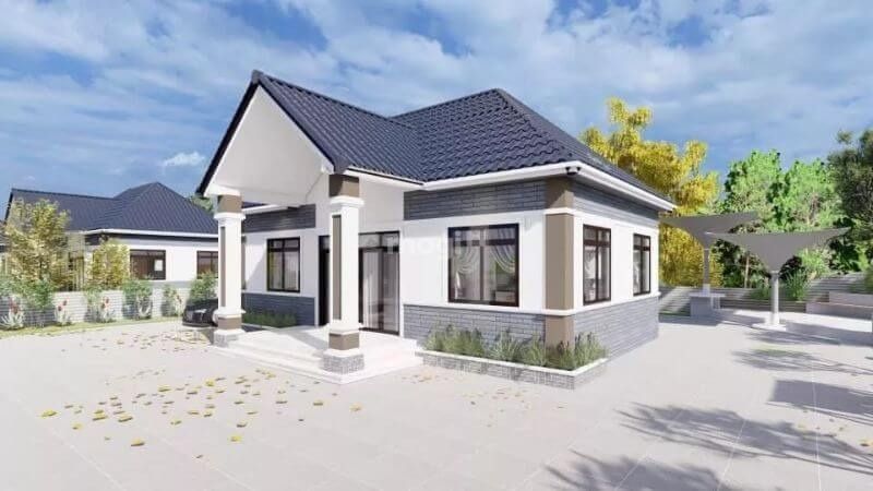Mẫu nhà cấp 4 đẹp sang trọng