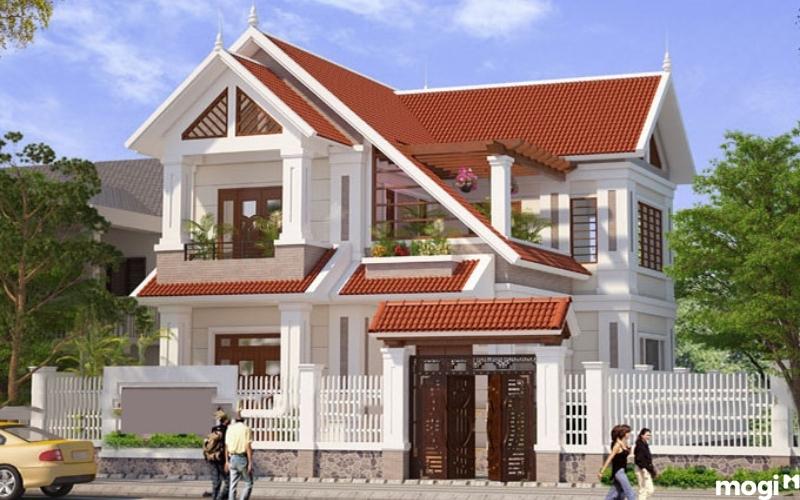 Mẫu nhà mái ngói hiện đại